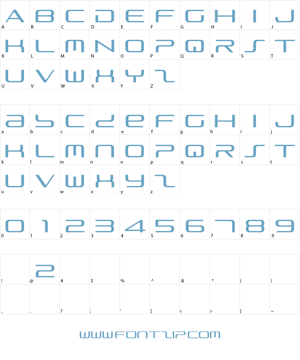 Slim Play Font Character